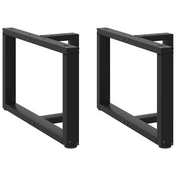 Patas Para Mesa De Centro En Forma De T (2 Unidades), Color Negro, 60 X 25 X (42-43) Cm, Acero Vidaxl