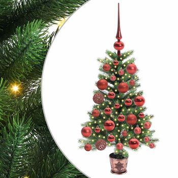 Árbol De Navidad | Decoraciones De Navidad Con 150 Led Con Soporte Verde 65 Cm Pe