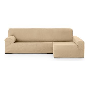 Funda Sofá Chaise Longue Brazo Largo Derecha Color Beige Tacto Extra Suave | Ecommerc3