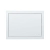 espejo led moderno para tocador bano rectangular con luces de colores funcion antivaho 80 x 60 cm plateado prenois