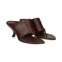 vic matie sandalias con tacon mujer - marron talla 39