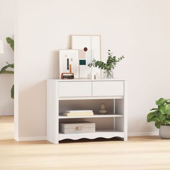 Consola Capri 2 Estantes + 2 Cajones Blanco 73x89,5x37 Cm