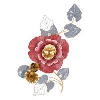 panel decorativo 3d con flores de metal multicolor 616x95x1118 cm
