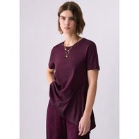 liu jo tops y camisetas t-shirt bimateriale para mujer