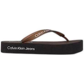 Calvin Klein Jeans Chanclas Sandales Flatform Logo semelle en TPU para mujer