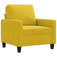 sillon de terciopelo amarillo 60 cm