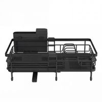 escurreplatos extensible de acero para cocina de color negro tinta