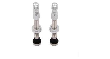Par de valvulas tubeless pride racing 44mm plateadas