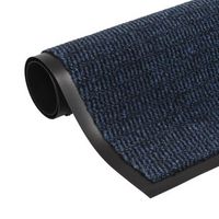alfombra de entrada rectangular de nudo 120x180 cm azul vidaxl