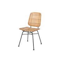 bloomingville pair of rattan laurel dining chairs