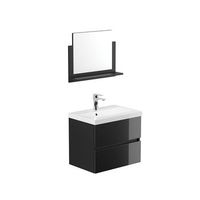 conjunto de muebles de bano wangerooge deluxe m - negro made in germany