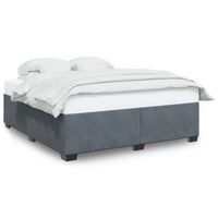 cama de matrimonio  cama de adulto  estructura de cama sin colchon terciopelo gris oscuro 180x200cm
