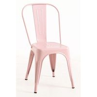 pack 6 sillas torix de acero reforzado 863636 cm - rosa algodon de azucar
