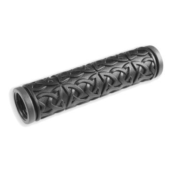 Juego De Puños Con Dibujo Goma 125Mm Negro Y Gris Bici Bicicleta 8533