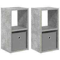 mesita de noche 22x255x495 cm madera - gris