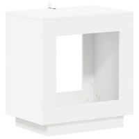 mesa lateral blanco 60 x 40 x 65 cm madera de ingenieria vidaxl
