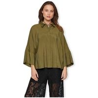 vila blusa aspyn 34 loose shirt - capulet olive para mujer