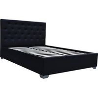 cama doble con cofre tino 140  190 cm - negro