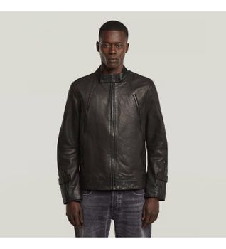 G-Star para hombre. D27137-B508-6484 Chaqueta Biker de piel negro (S), Casual