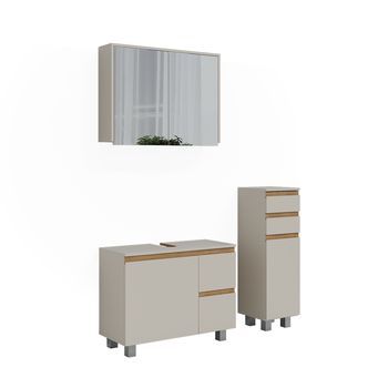 Conjunto De Muebles De Baño De 3 Piezas J-shape 3 Partes Vicco