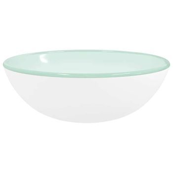 Lavabo De Vidrio Templado Blanco 35x12 Cm Vidaxl