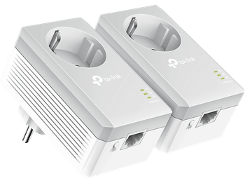 Kit adaptadores PLC - TP-Link TL-PA4010, 600 Mbps, Hasta 300 m, Ethernet 10/100Mbps, 2 Unidades, Blanco