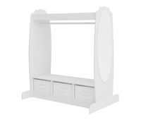 perchero burro infantil moskenes con 3 cajas plegables mdf 107x95x61cm blanco encasa