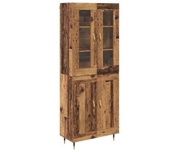 Aparador alto - mueble de almacenamiento 2 pcs madera vieja madera de ingeniería es181