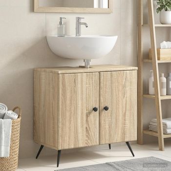 Vidaxl Mueble De Lavabo Para Baño Breda Roble Sonoma