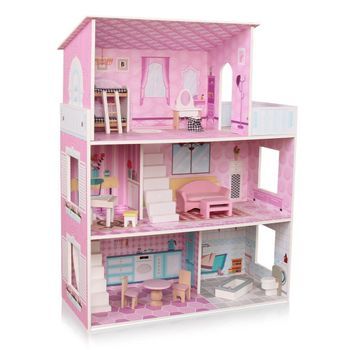 Juguete Casa De Muñecas Con 12 Muebles De Chipolino