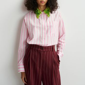 Essentiel Antwerp Hashbrown Sequin Collar Cotton-Poplin Shirt - EU 34/UK6