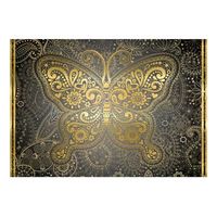 papel pintado 3d - mariposa de oro 200x140 cm