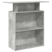 mostrador de recepcion gris hormigon 100x40x104 cm
