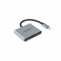 estacion dock dicota d32063 usb tipo c plata 4k ultra hd