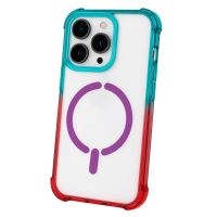 funda bumper reforzada degradada compatible con magsafe compatible con iphone 16 pro