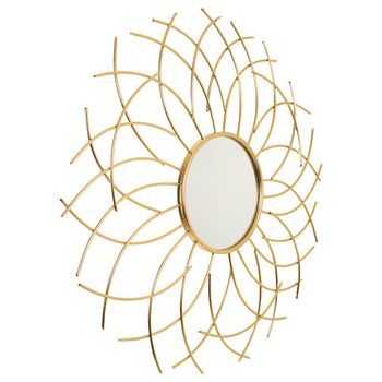 Espejo De Metal Dorado 89x3,5x89