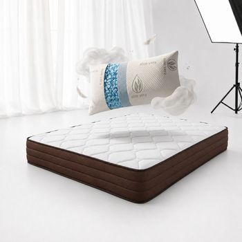 Colchón Viscoelástico Insomnia, 150 X 190 Cm, Altura 21 Cm, Soporte Estable Y Confort Adaptable - Regalo Almohada Visco Aloe Vera De Copos - Real Confort