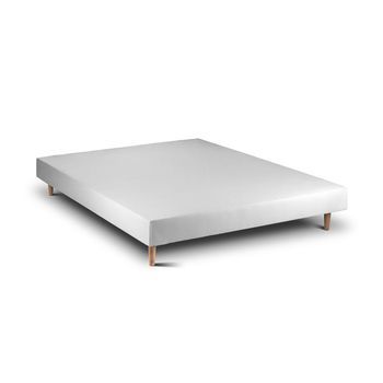 Base De Cama De Madera 15 Blanco  Cónica 200 X 90 Cm