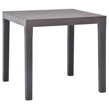 Mesa De Jardín De Plástico Color Moca 78x78x72 Cm Vidaxl