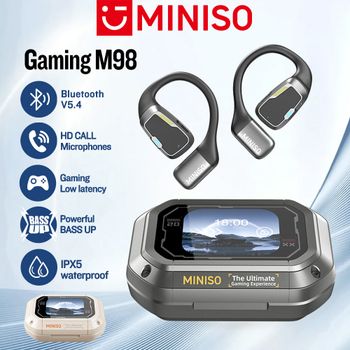 [AI Traductor] MINISO M98 auriculares inalámbricos OWS deportes auriculares Bluetooth auriculares para juegos ASMR APP traducción auriculares IPX5