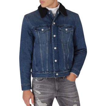 Calvin Klein Jeans Cazadora vaquera Foundation sherpa para hombre