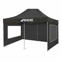muro de tienda occ motorsport r tela oxford negra 420d 6 x 2 m con ventana