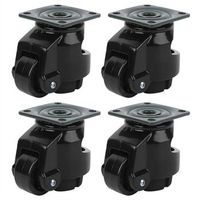 4 ruedas giratorias nivelacion industrial resistente gd-40f ajuste negro