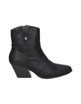 Botines Cowboy De Tacón Skydiva Flow Negros Para Mujer 40