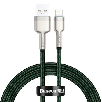 Cable USB a Lightning Baseus Cafule 2.4A 1m Verde
