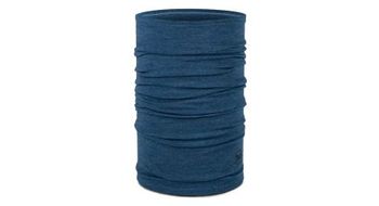 Buff tour de cou merino midweight melange bleu