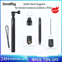 soporte para selfie stick smallrig para camaras de accion de 120 cm47 pulgadas con adaptador para camara de accion correa de muneca y orificio de 14-20 para tripode