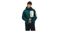 chaqueta acolchada peak performance helium utility down hood verde hombre