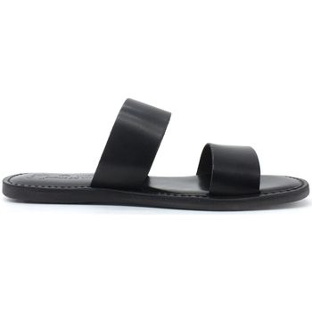 L'angolo Del Cuoio Sandalias L' ANGOLO DEL CUOIO Ciabatta 2 Fasce Pelle Uomo Nero 7076 para hombre