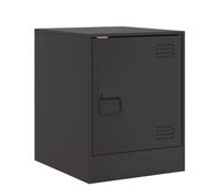 vidaxl mesita de noche acero negra 345x39x44 cm
